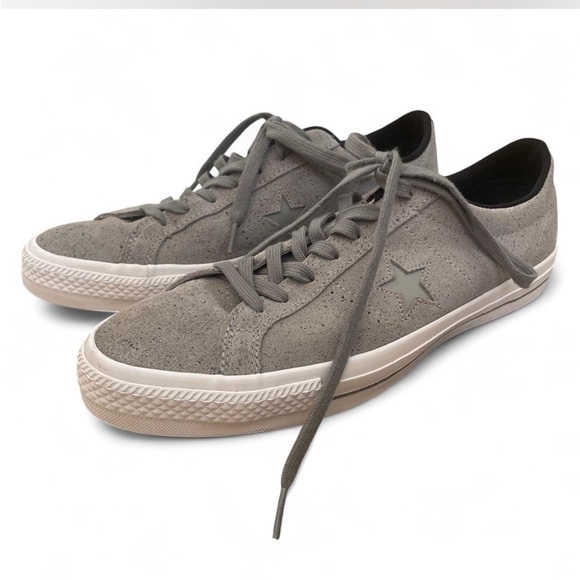 Grey suede Converse One Star low top trainers Men's 11 - Picture 1 of 7